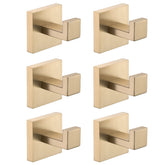 6 Pack Wall-Mounted Stainless Steel Bathroom Towel Hooks/Coat Hooks for Bathroom, Bedroom, Kitchen