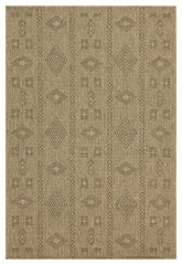 Earth GC_NTL1002 Jute/Mocha 5 ft. 3 in. x 7 ft. 3 in. Indoor/Outdoor Area Rug