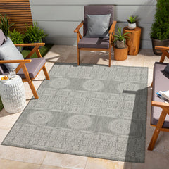 Sunshine GC_HAR2024 Silver 5 ft. 3 in. x 7 ft. 3 in. Indoor/Outdoor Area Rug