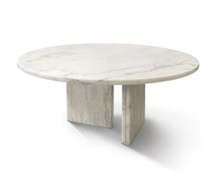 White natural marble coffee table, small table,living room table, natural stone,Ø27.6 h12.6 Inch/Ø70 h32 cm, genuine marble, real marble