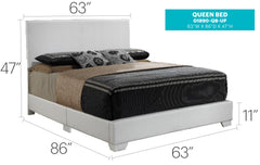 Elegant White Platform Bed For Relaxed Spaces