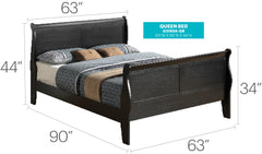 Elegant Black Traditional Bed Frame