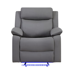 Blanche Grey Glider Recliner with LED