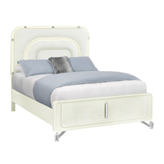 Nora Beige Queen Bed With LED