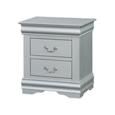 Louis Philippe III Platinum Finish Nightstand