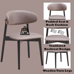 Lanae Natural & Black Finish 5 Pcs Dining Room Set
