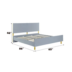 Gaines Gray High Gloss Finish Queen Bed