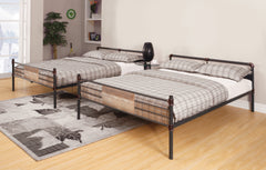 Brantley Sandy Black & Dark Bronze Hand-Brushed Finish Double Queen Bunk Bed