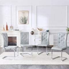 Set of 2,Retro alligator skin Upholstered dining chairs,with Crystal buckle design and Faux Leather design,a touch of elegance and mystery to the dining area,Electroplated metal bow leg