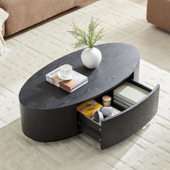 Modern Luxury Oval Coffee Table, Elegant Living Room Accent Piece