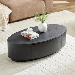 Modern Luxury Oval Coffee Table, Elegant Living Room Accent Piece