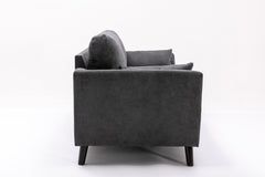 Damian 77" Gray Woven Fabric Sofa