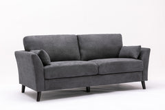 Damian 77" Gray Woven Fabric Sofa
