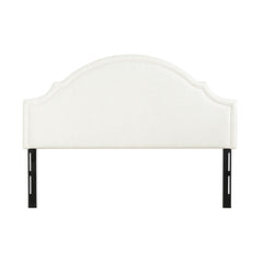 Catherine Upholstered King Headboard, Antique White Woven