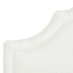 Catherine Upholstered King Headboard, Antique White Woven