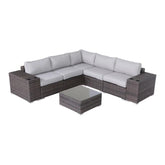 4-Piece Pre-Assembled Wicker Patio Furniture Set with Cushions