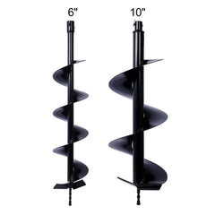 Auger Drill Bit for Planting Hole, Bulb Bedding Digging Post Hole Planting Tool for 3/4" Shaft Auger,Hole Digger Replacement Auger Bits Earth Auger Digging Bit 6IN+10IN