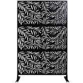Outdoor & Indoor Privacy Screen Metal Privacy Screen 76" H×48" W, Freestanding Decorative Privacy Screen for Deck Balcony Patio, Privacy Fence Panels for Outside Lawn Garden PS119 BLACK