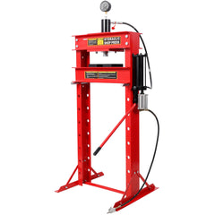 30 Ton Air Hydraulic Shop Press With Gauge,H-Frame Garage Floor Adjustable Shop Press,Red