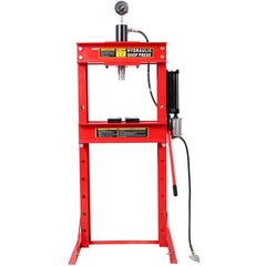 30 Ton Air Hydraulic Shop Press With Gauge,H-Frame Garage Floor Adjustable Shop Press,Red