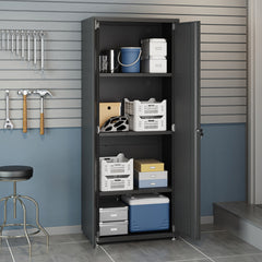 Tall Garage Cabinet in Charcoal Gray