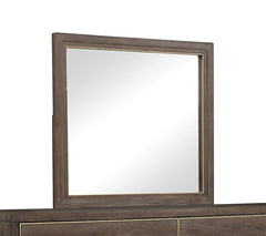 Mirror, No Assembly Required, Sandblasted Walnut Finish