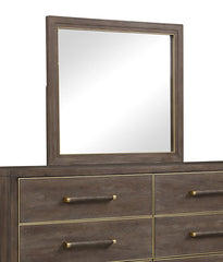 Mirror, No Assembly Required, Sandblasted Walnut Finish