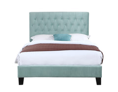 Blue Full Upholstered Bed
