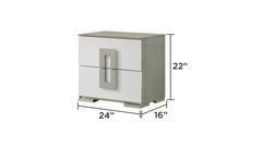 Olivia Contemporary Style 2-Drawer Night stand Made with Wood in White same as B009P241738 (CA inventory)