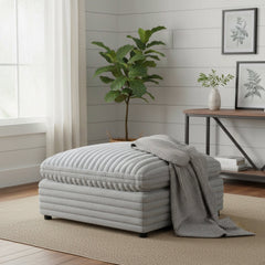 Jenny Plush Polyester 40 in. Square Ottoman