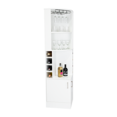 Syrah Corner Bar Cabinet - White