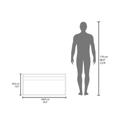 Napoles 39" W Double Door Wall Cabinet White