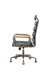 Calan Vintage Black Top Grain Leather Office Chair