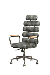 Calan Vintage Black Top Grain Leather Office Chair