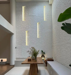 3D Faux Stone Wall Panels, 4 PCS PU Wainscoting Panel for Interior Wall Decor, Flame-resistant & Lightweight & Waterproof, for TV Wall, Office, Living Room,47.24" × 23.62"(Flowing Stone)(White Marble)