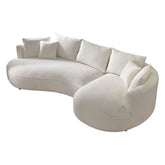 Curved Sofa with Ingenious Shape Beige(Same Sku:W876S00301)