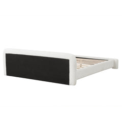 [Cozy White Bouce Upholstered Bed[ - A Dreamy Addition to Your Bedroom, KING