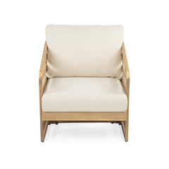 Royal Wood Club Chair Set Of 2, Beige