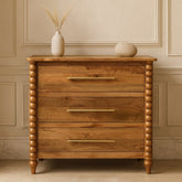 Artisan Furniture Solid Wood Spindle 3-Drawer Chest