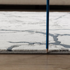 Geometrix GC_DIM1007 Gray 2 ft. 7 in. x 9 ft. 10 in. Area Rug