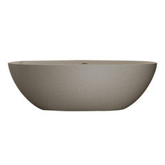 71'' Freestanding Bathtub Resin Stone Soaking Bathtub Solid Surface Modern Tubs with Overflow and Pop-up Drain