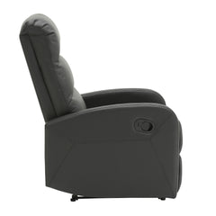 Dormi Contemporary Recliner Chair in Black Faux Leather by LumiSource