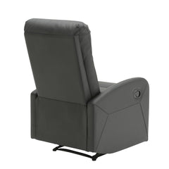 Dormi Contemporary Recliner Chair in Black Faux Leather by LumiSource