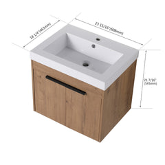 24 Inch Bathroom Vanity With Top,Resin Basin,Soft Closing Doors(KD-PACKING)