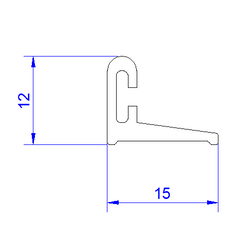 Shower Door Bottom Seal Only, Seal Strip for Shower Door, Matte Black 23D02P027MB