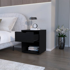 Nightstand Altheimer, Bedroom, Black