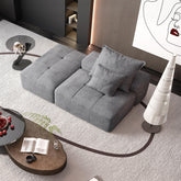 Modern Oversized Modular Sectional Sofa,Sparkling Chenille Fabric Soft Cushion Sofa with 2 Pillows,DIY Combination Tufted Sofa,No Assembly Required