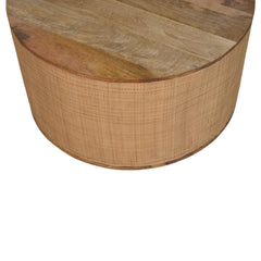 Artisan Furniture Solid Wood Larissa Round Coffee Table, Brown