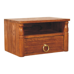 Artisan Furniture Solid Wood Turned Pillar Wall Nightstand