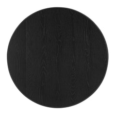 Extendable Round Dining Table for 2–4 People, Folding Wood Dining Table with Adjustable Size, Space-Saving Design for Small Apartments and Dining Areas - BLACK